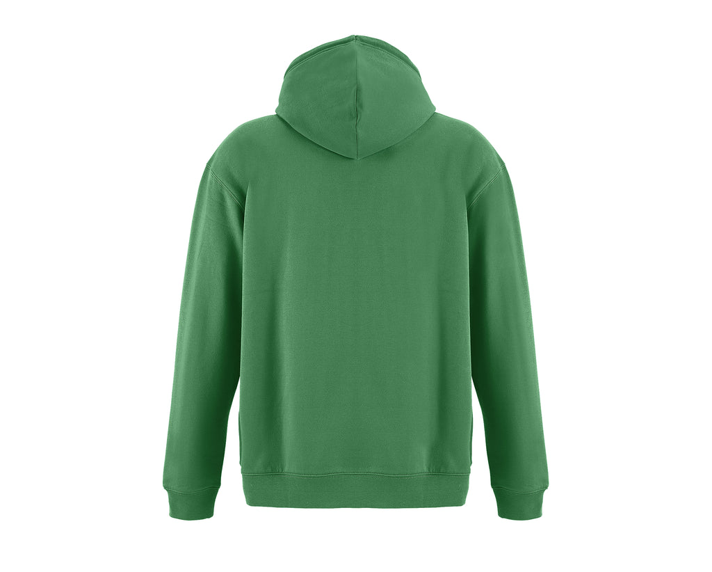 Sweat capuche Premium personnalisé vert vue profil - Zélyne Studio