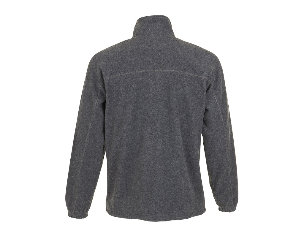 Veste polaire personnalisée gris chiné vue dos - Zélyne Studio