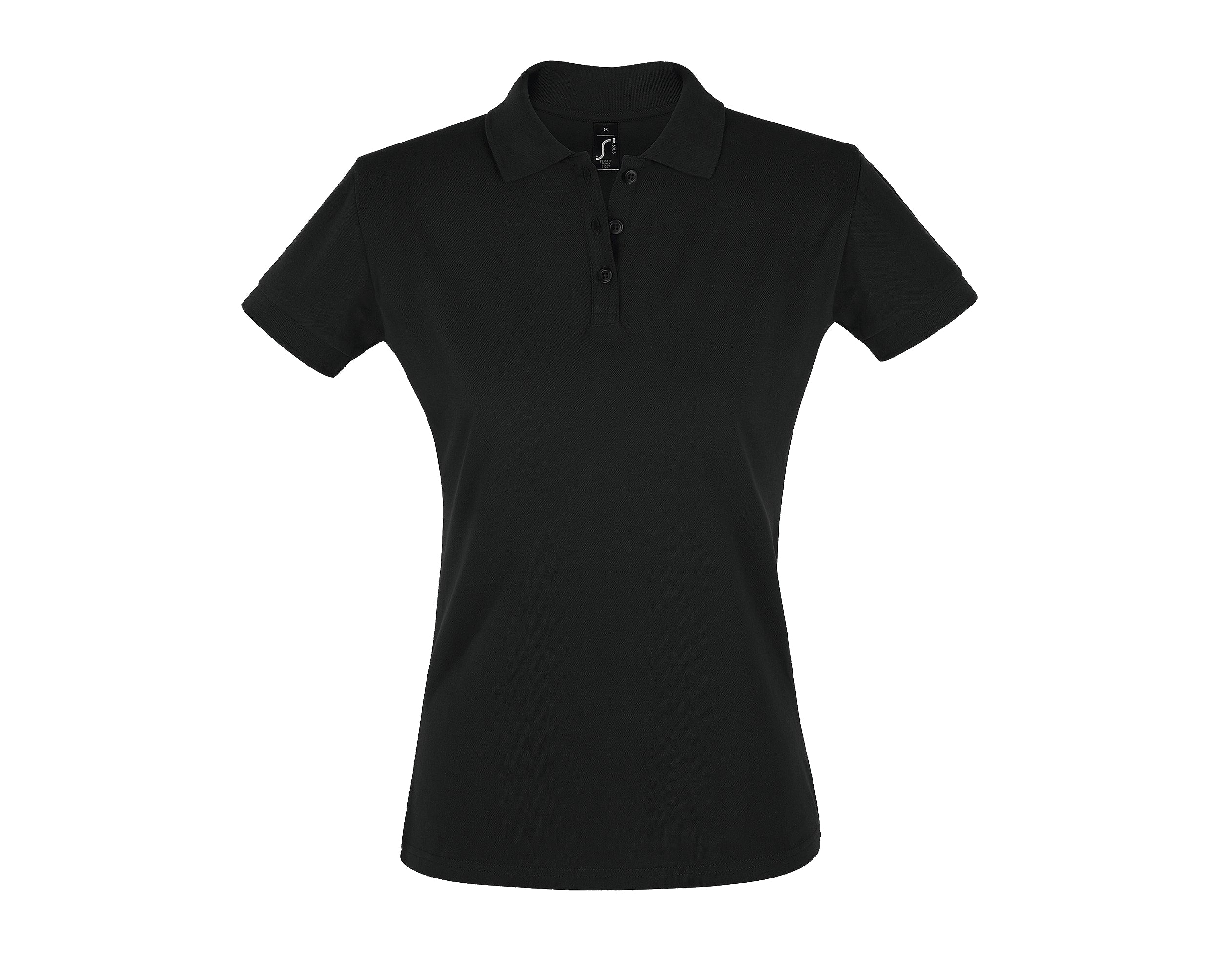 Polo Femme personnalisé noir - Zélyne Studio