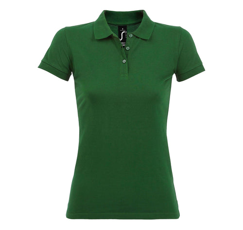 Polo Femme personnalisé vert bouteille - Zélyne Studio