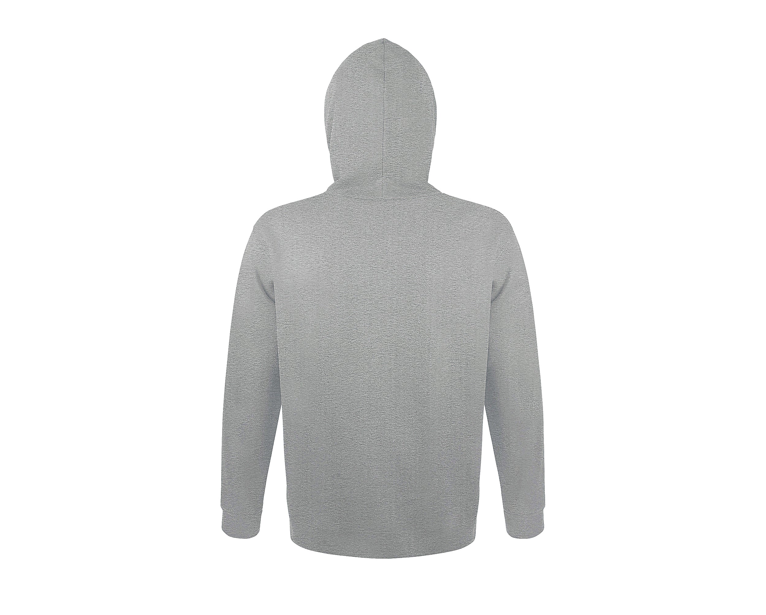 Sweat capuche Essentiel personnalisé gris chiné vue profil - Zélyne Studio