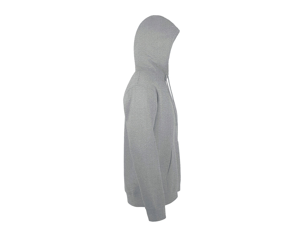 Sweat capuche Essentiel personnalisé gris chiné vue dos - Zélyne Studio